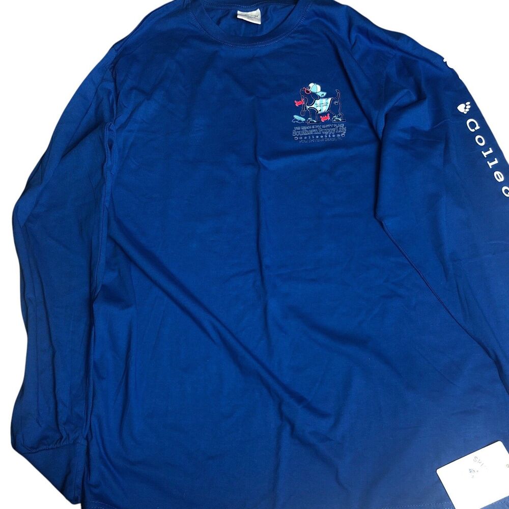 NWT Women's 2XL Long Sleeve Tee SPICY TUNA New Smyrna Beach Blue Dog Graphic NSB - Picture 2 of 8